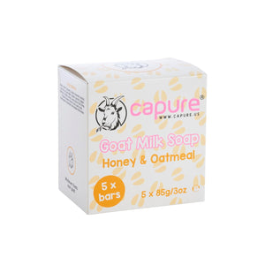 Goat Milk Soap Honey & Oatmeal 5 Pack (5 x 3oz)