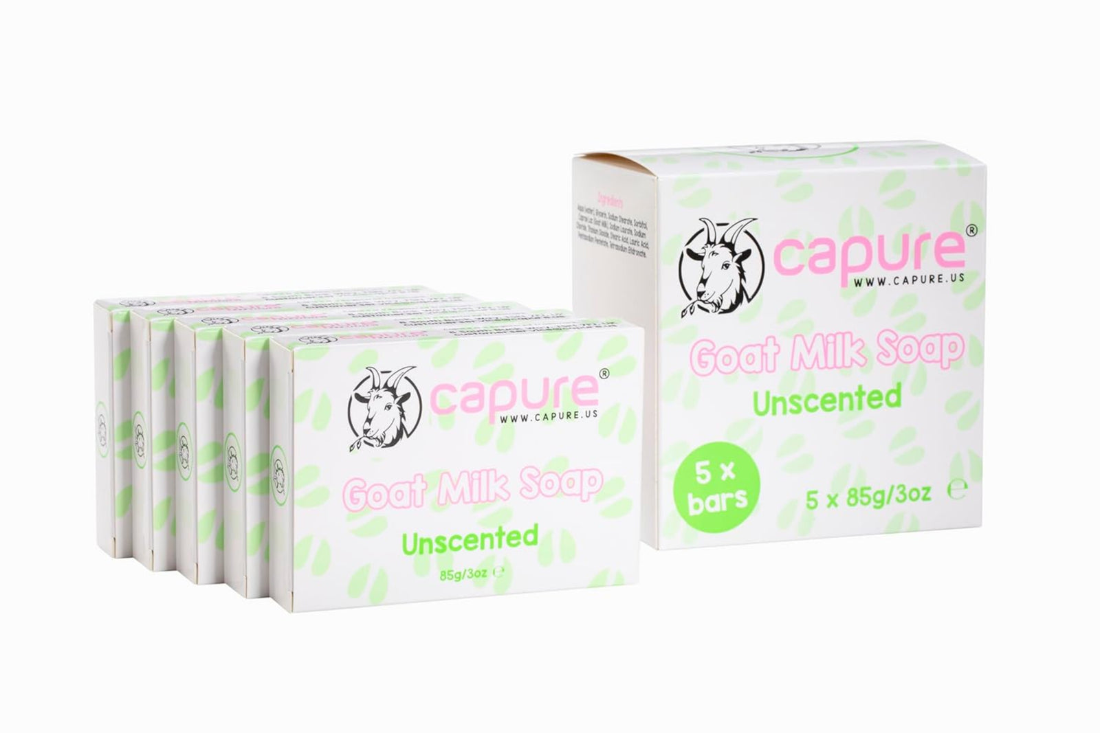 Goat Milk Soap Unscented 5 Pack (5 x 3oz)