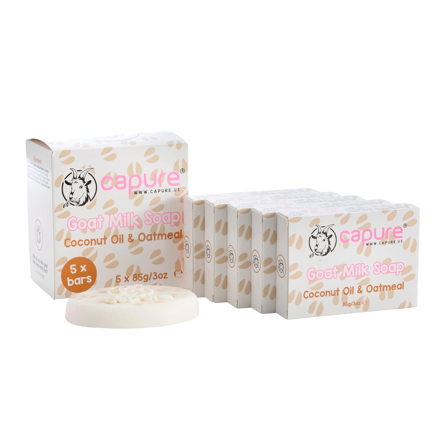 Goat Milk Soap Coconut Oil & Oatmeal 5 Pack (5 x 3oz)